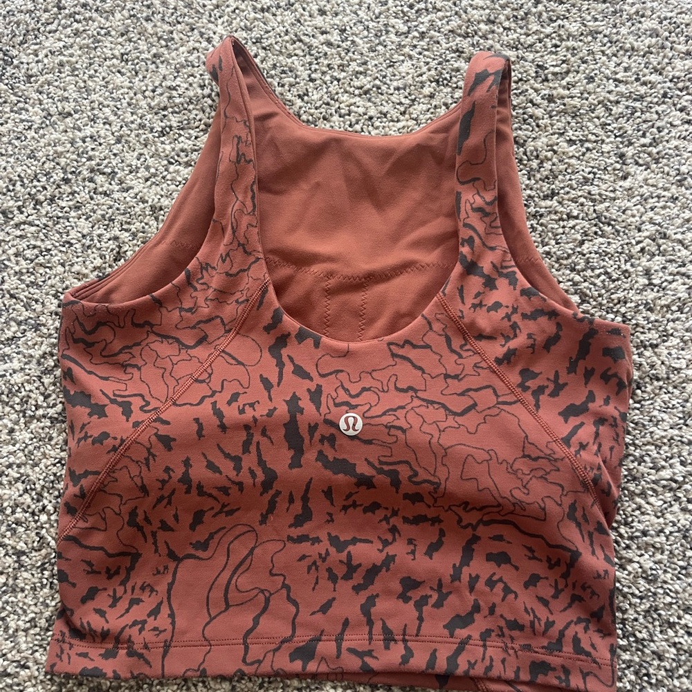 lululemon athletica Rust and Black Crop Top